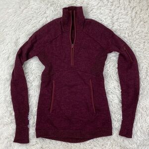 Lululemon Summit Stride Sweater Heathered Deep Rouge